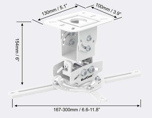 QualGear PRB-717-Wht Ceiling Mount Projector Accessory