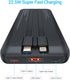 Antteez 10000mAh 22.5W Pack 4 2 Portable Charger with Built in Cable - Fast Charging Power Bank USB C LED Display