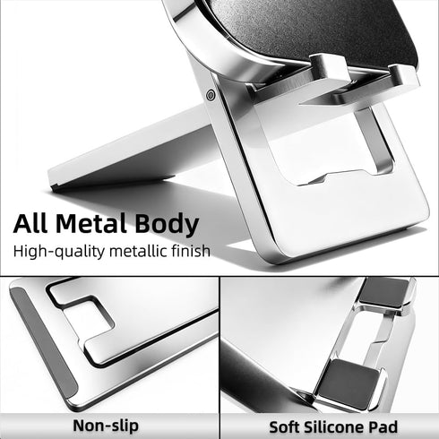 JYWYBF Durable Aluminum Phone Holder with Bottle Opener, Flat iPhone Stand for Desk, Cell Phone Stand for Travel