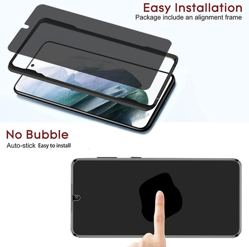 Privacy Screen Protector for Samsung Galaxy S24 Plus 6.7, Tempered Glass with Easy Installation Frame Tool