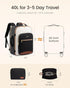 Backpack 40L Backpack 17" 3 Packing LOVEVOOK Large Travel for Women & Men, Carry on for Airplanes, TSA Personal Item