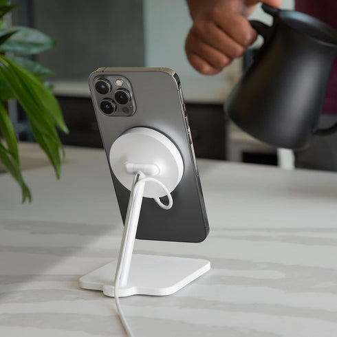 Twelve South Forte iPhone MagSafe Stand, Adjustable Desktop Charger Holder for iPhone 15, 14, 13, 12