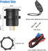 12V USB C Car Charger Socket, 38W USB Cigarette Lighter Replacement with PD 3.0 and QC 3.0 for Car Marine Truck
