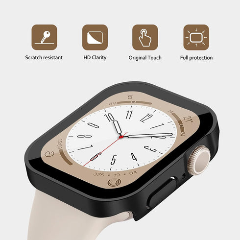 4 Pack Screen Protector for Apple Watch Series SE 9 8 7 6 5 4, 40mm 44mm 41mm 45mm 49mm Ultra Tempered Glass Waterproof