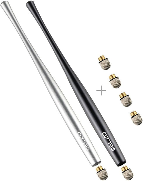Elzo Stylus Pen Combo, Universal Capacitive Touch Screen 2 Packs with 4 Replacement Fiber Fine Tips for Tablet, iPad,