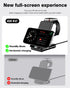 Wireless Charging Station, 3 in 1 Stand Made for Apple Watch Ultra/9/8/7/6/SE/5/4/3, Fast Wireless Charger for iPhone