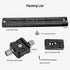Koolehaoda 240mm Professional Rail Nodal Slide Metal Quick Release Clamp, Dual Dovetail Camera Bracket Mount