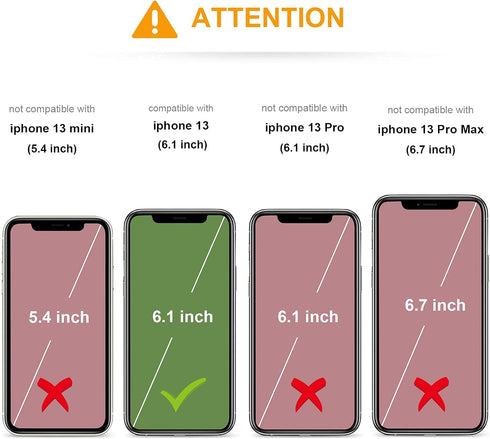 KIHUWEY 13 6.1 Inch for iPhone Case Wallet Compatible with MagSafe Wireless Charging, Credit Card Holder, RFID Flip