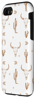 iPhone SE (2020) / 7 / 8 Western Country Boho Southern Bull Rustic Skull Chic Pattern Case