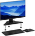 Furinno Turn-N-Tube Corner Monitor Riser Stand with Stainless Steel Tubes, Americano