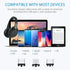 Terasako 5-Pack Magnetic Charging Cable (3/3/6/6/10FT) - 540° Rotating, LED Light, 90° Angle, Nylon-Braided (Black)