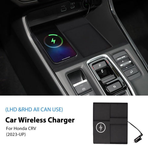 15W Fast Wireless Charger for 2023-2025 Honda CR-V, Car Qi Charging Station Pad