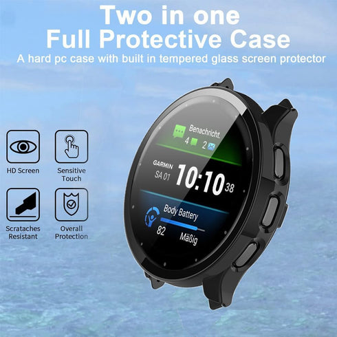 Compatible for Garmin Venu 3S Case, Lamshaw Hard PC Case with Screen Protector for Venu 3S 41mm / Venu 3 45mm (2 Pack)