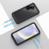 Lanhiem Samsung Galaxy S24 Case, Rugged Shockproof Cover, IP68 Waterproof with Built-in Screen Protector, Black/Clear