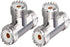 UHF Triple Tee Connector UHF Female to Dual UHF Female 3 Way Splitter Coax Adapter PL259 SO239 T Shape Adapter, 2 Pack