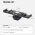Mechrig 1/4" (62034) Dual Cold Shoe Extension Bar Mount, Aluminum Dual Hot Shoe Mount Bracket with Thread & Cable Slot