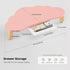 16.5In AFOOYO Monitor Stand Riser,Cloud-Shaped Sturdy Wood Computer Monitor Riser Wirh Drawer, Multi-Purpose Desktop