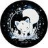 PopSockets PopGrip: Swappable Grip for Phones & Tablets, White Wolf with Moon and Stars - Gothic Fox with Galaxy