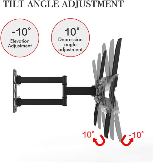 DESIGNSCAPE3D 32-65" 400 400, 35 -10~10 Adjustable TV Stand Mount, VESA * KG Capacity, Tilt