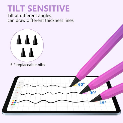 Stylus Pen for iPad 2018-2023 with Palm Rejection, Active Pencil for iPad 10th/9th/8th/7th/6th Gen, for iPad Pro