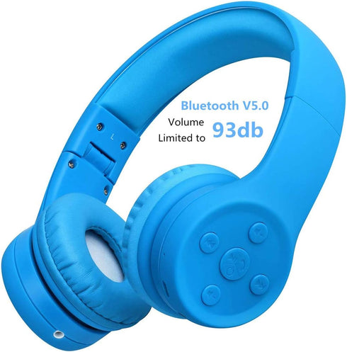 Bluetooth Headphones for Toddlers, Wireless Kids Headphones with Sharing Port, Mic for Boys Girls Travel