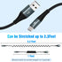 2 Pack 3FT USB C Charger Cable 60W Fast Charging, Coiled USB A to USB C Cable for iPhone 15, Samsung Galaxy S24/S23