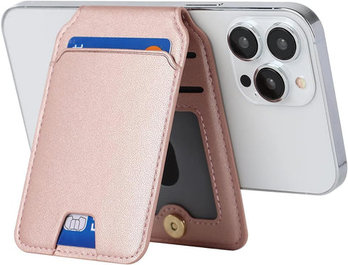 Cavor Magsafe Wallet for Apple Wallet, Magnetic Phone Magsafe Wallet for iPhone 15/14 Pro Max/14 Pro/13/12, Pink