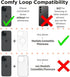 Magnetic Silicone Comfy Loop Grip Phone Holder, Compatible with MagSafe for iPhone 15/14/13/12 Series, Black