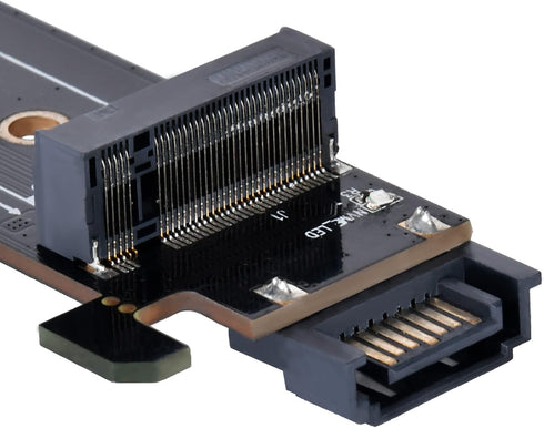 SilverStone Technology ECM28 1U Low Profile PCIe x4 to M.2 NVMe & M.2 SATA Adapter Card, SST-ECM28