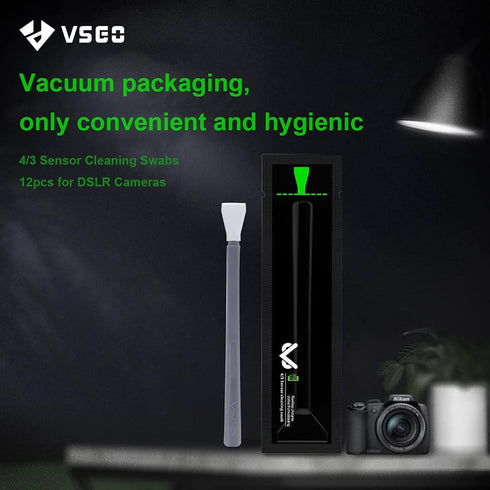 VSGO V-S01E Camera Sensor Cleaning Kit, 12pcs 12mm Swabs for Micro Four Thirds DSLR Cameras