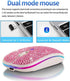 Bluetooth Mouse,Bling Dazzling 2.4GHz Rechargeable Wireless Mouse Slim Mouse with USB Receiver, Compatible with Notebook, PC, Laptop, Computer, MacBook,Great Gift idea for Her (Pink)
