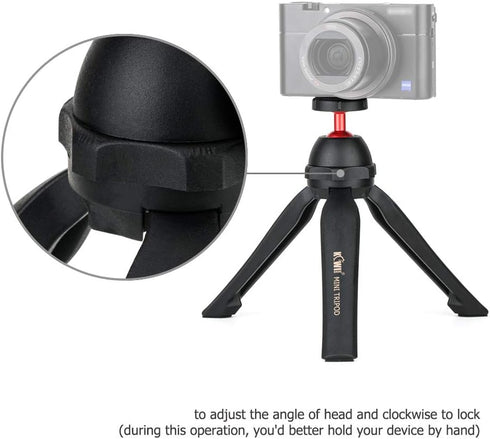 Handheld Mini Tripod for Camera, Tabletop Tripod with 360° Ball Head for Sony ZV-1 RX100VII RX100 VI RX100V A7C