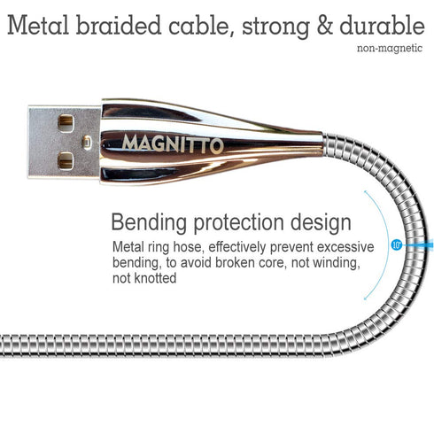 Metal Braided USB Type C Cable, Fast Charger USB-A to USB-C for Samsung Galaxy S21 S20+ S10 S9 S8 Plus