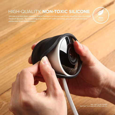 elago Silicone Cover for Nest Cam Outdoor Security Camera - All Weather Protective Skin, Easy Installation [3 Pcs,