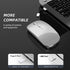 Wireless Mouse Chargeable Portable Silent Wireless Mouse USB and Type-C Dual Mode Wireless Mouse 3 adjustable DPI for Laptop, Mac, MacBook, Android, PC (Q23S Black) (Grey)