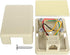 Phone Jack Surface Mount Single Port Telephone Jack Box 4 Screw Terminals to 1 RJ11 6P4C Female Ivory
