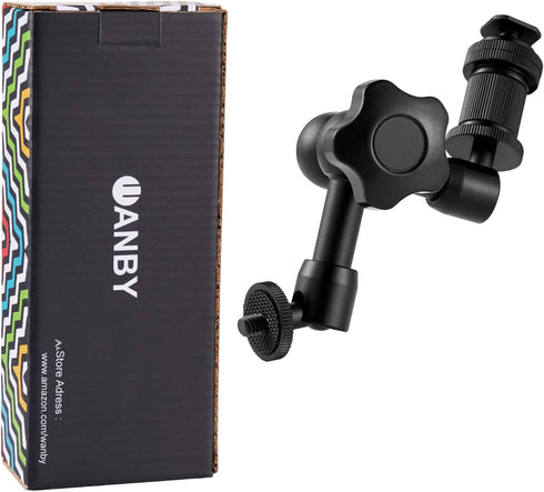 WANBY 7' 1/4" 3/8" (7'Arm) Articulating Magic Friction Arm & Large Adjustable Super Clamp Pliers Clip with and Thread