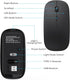 cimetech Rechargeable USB C Mouse, Type C Wireless Mice for MacBook Air, USB-A & Type-C Receiver, Portable Lightweight