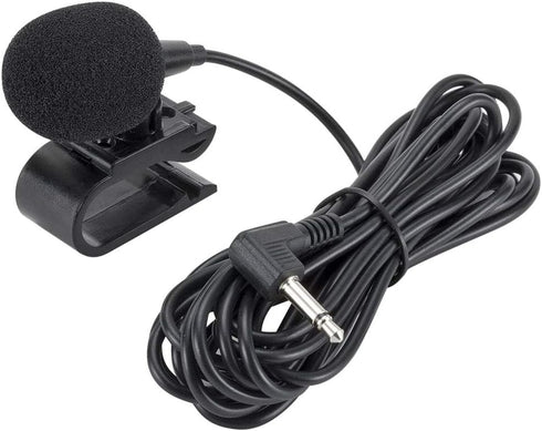 3.5mm Car Microphone with 9.85 Feet Cable, External Assembly Mic for Vehicle Head Unit Bluetooth Enabled Stereo