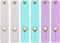 MECCANIXITY 6Pcs Phone Loop Finger Holder, Silicone Grip Stand for Most Smartphones, White, Green, Blue, Purple