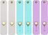 MECCANIXITY 6Pcs Phone Loop Finger Holder, Silicone Grip Stand for Most Smartphones, White, Green, Blue, Purple