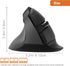 J-Tech Digital Left Handed Wireless Ergonomic Vertical Mouse, Black, for Small Hands, 4 DPI, USB Nano Transceiver, AA