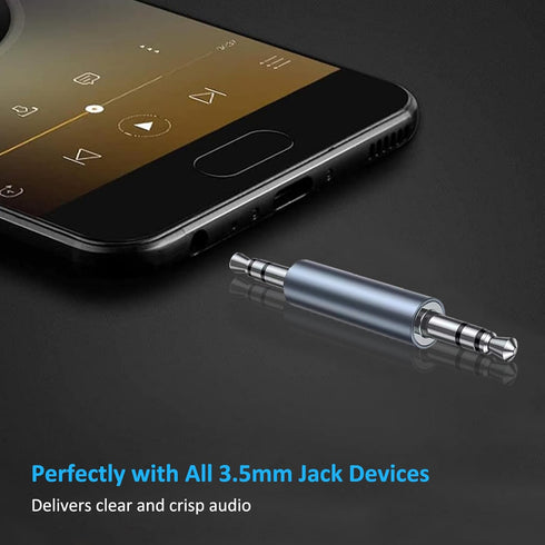 3.5mm Male to Male Audio Adapter, 3.5mm Stereo Male Coupler Connector, Compatible with Car AUX Audio, Laptop, MP3, TV