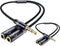 2 Pack 3.5mm Headphone Splitter, Hi-Fi Sounds Extension Cable Audio Stereo Y Splitter, Male to 2 Female