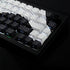 Tsungup PBT Keycaps, White & Black Topographic 128 Keys Shine Through Side Printed Keycaps 75 Percent for Gateron MX