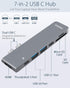 USB C Hub for MacBook Pro, 7 in 2 Multiport Adapter with 4K HDMI, Thunderbolt PD, USB 3.0, SD/TF Reader