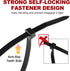 RAZCC 1200pcs Black Zip Ties, 12 Inch Heavy Duty Plastic Cable Ties with 70lb Tensile Strength, Self-Locking Nylon Tie