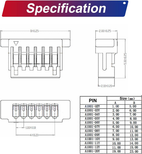 Jst SH1.0mm Connector Kit - Premium Pre-Crimped Cables for SPRacing F3 Omnibus F4 Pro F7 Racing Drone Wire Kit, 140pcs