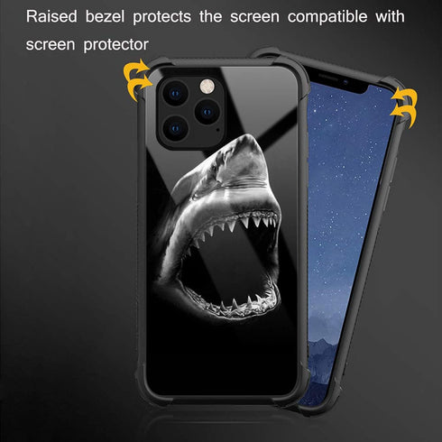 Compatible with iPhone 11 Pro Max Case - Ocean Shark Mouth Graphic Design, Shockproof Anti-Scratch Hard PC Back Case