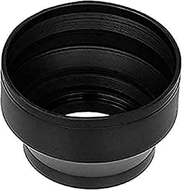 Fotodiox 3-Section Rubber Lens Hood, Sun Shade, 55mm